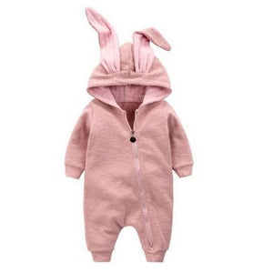 Rabbit Ear Hooded Baby Jumpsuit