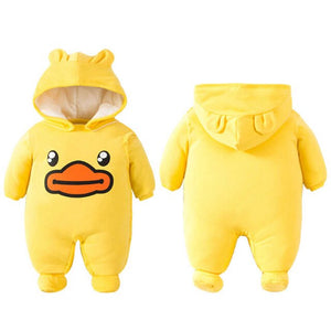 Warm Baby Hooded Jumpsuit