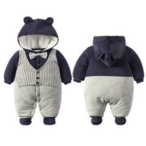 Warm Baby Hooded Jumpsuit